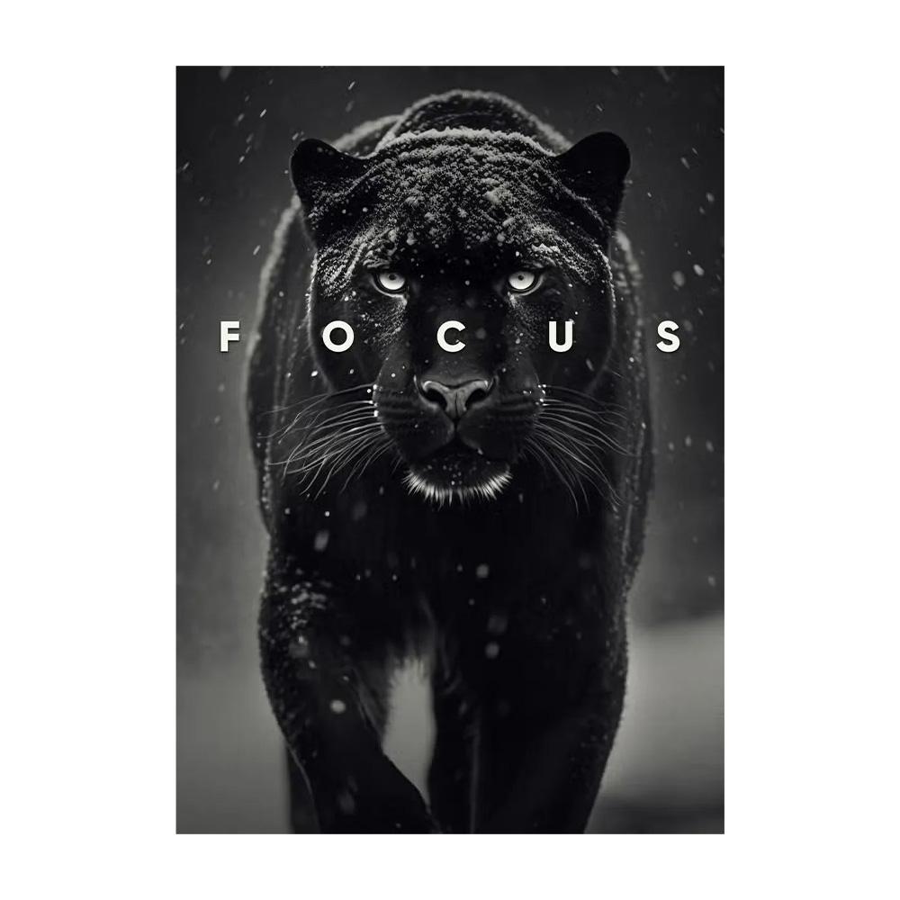 Citazioni Motivazionali Conquista Focus Pittura su Tela Leone Tigre Leopardo Animali Feroci Poster Stampa Muro Soggiorno Decorazioni per la Casa