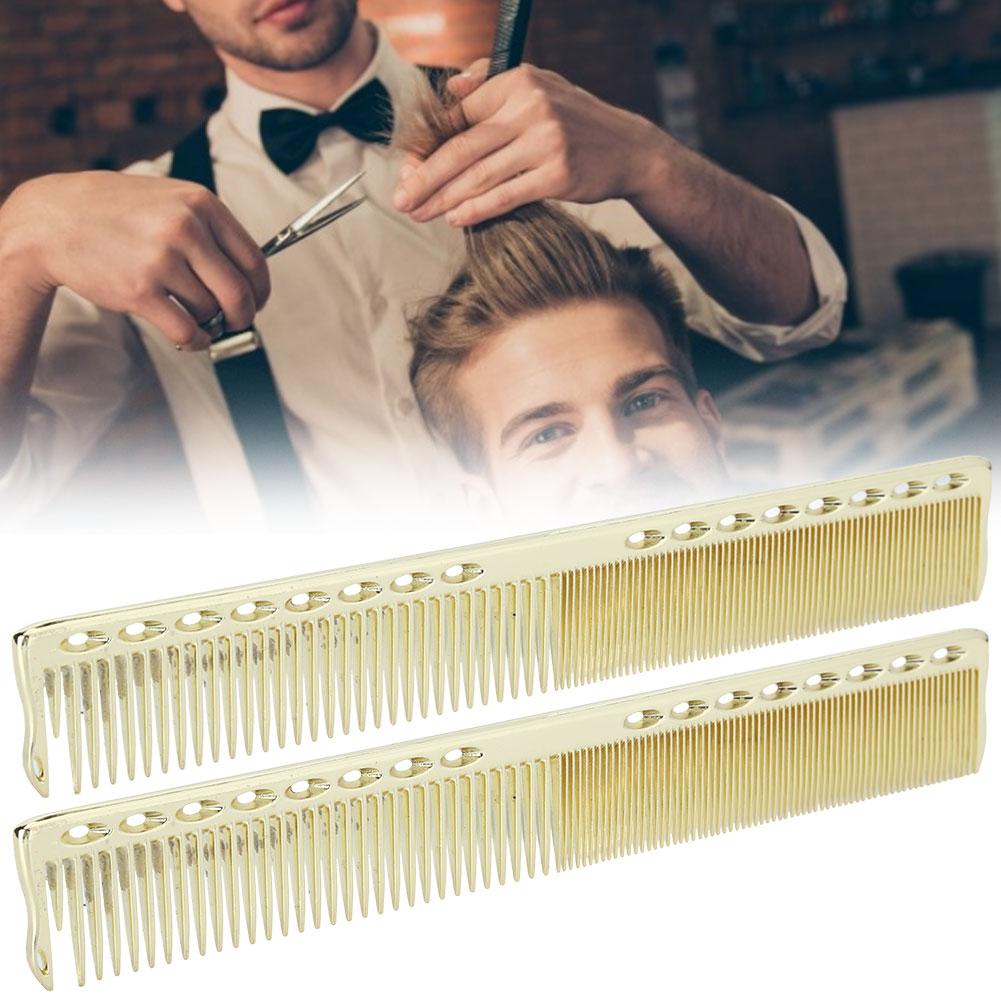 2pcs Professional Stainless Steel Haircut Comb Salon Hairdressing Comb Styling Tool