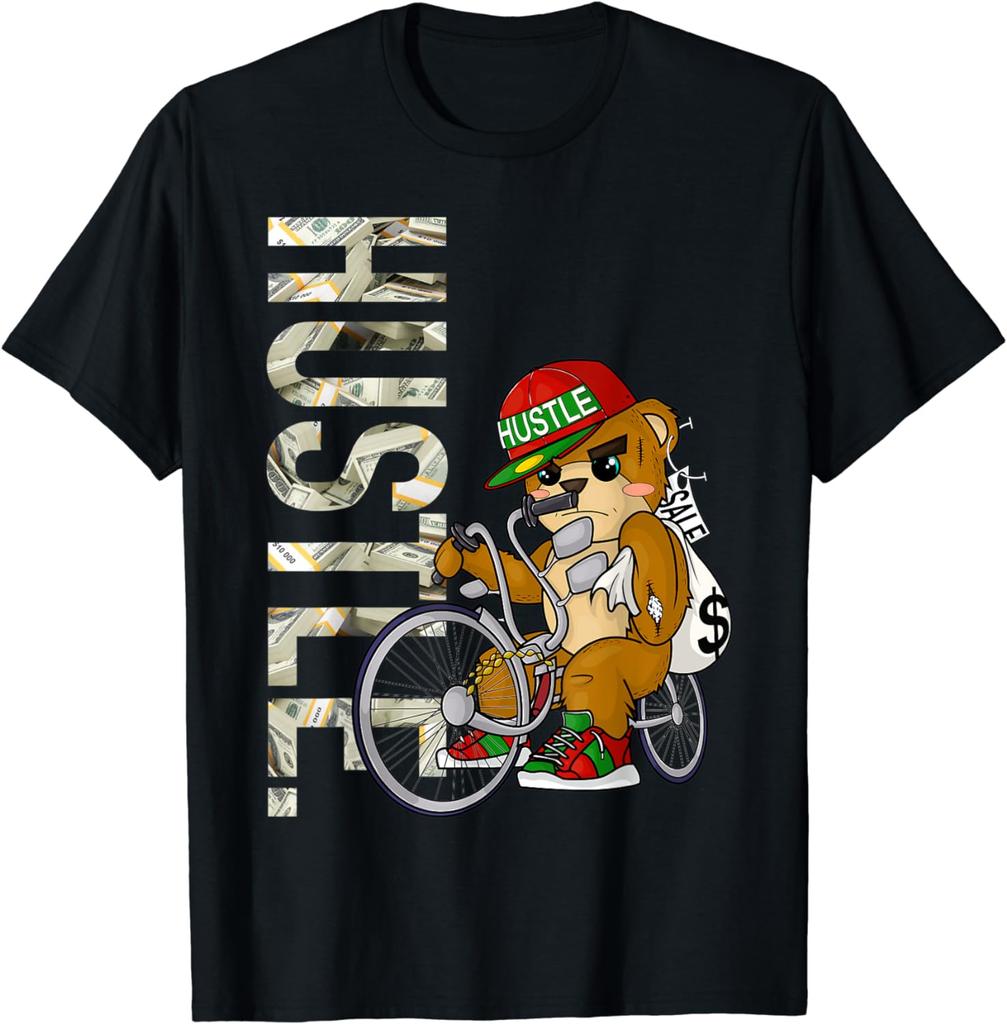 Hustle Teddy On Low Rider Hip Hop Birthday Christmas Unisex T-Shirt