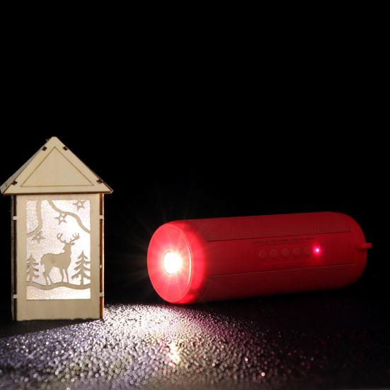 T2 Portable Waterproof Wireless Bluetooth-compatible Subwoofer Flashlight Sound Bar Speaker