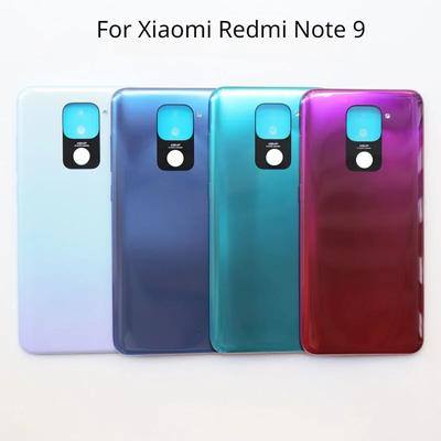 Back Cover For Xiaomi Redmi Note 9 Battery Cover Housing Rear Door  Replacement Parts with Side Keys