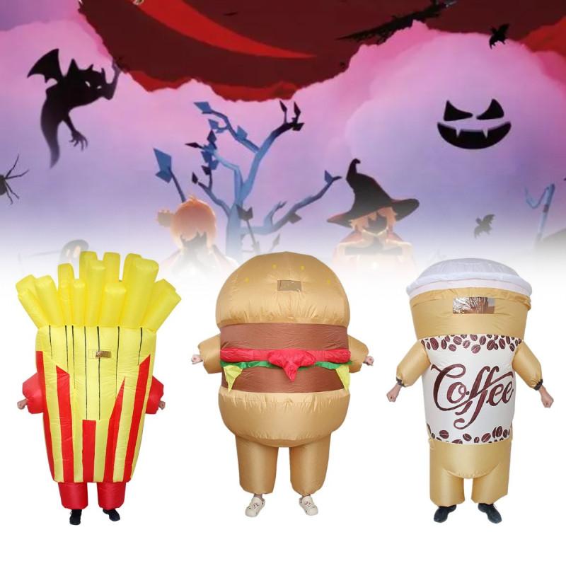 Unique Inflatable Costume With Cartoon Beverage And Food Design Perfect For Party Fun And Gift Giving