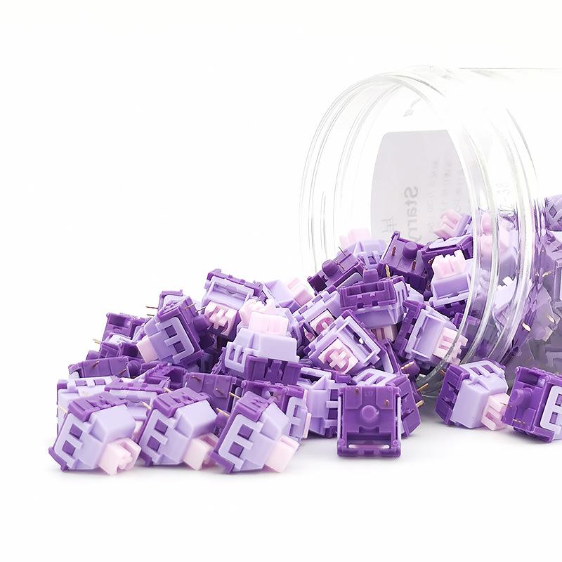 MMD Starry Flower Linearer Tastaturschalter 3-Pin 45gf Für Hot-Swap Mechanische Tastatur Pom-Achse Fabrikgeschmiert Benutzerdefiniertes Spiel-KIT