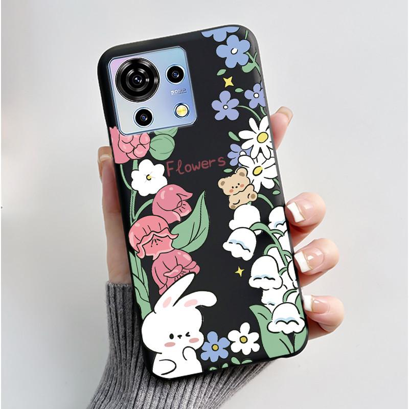 For ZTE Blade V50 Vita Case Luxury Cute Love Rabbit Funny Black Soft Silicone Phone Casing For ZTE BladeV50 Vita V50Vita Cover