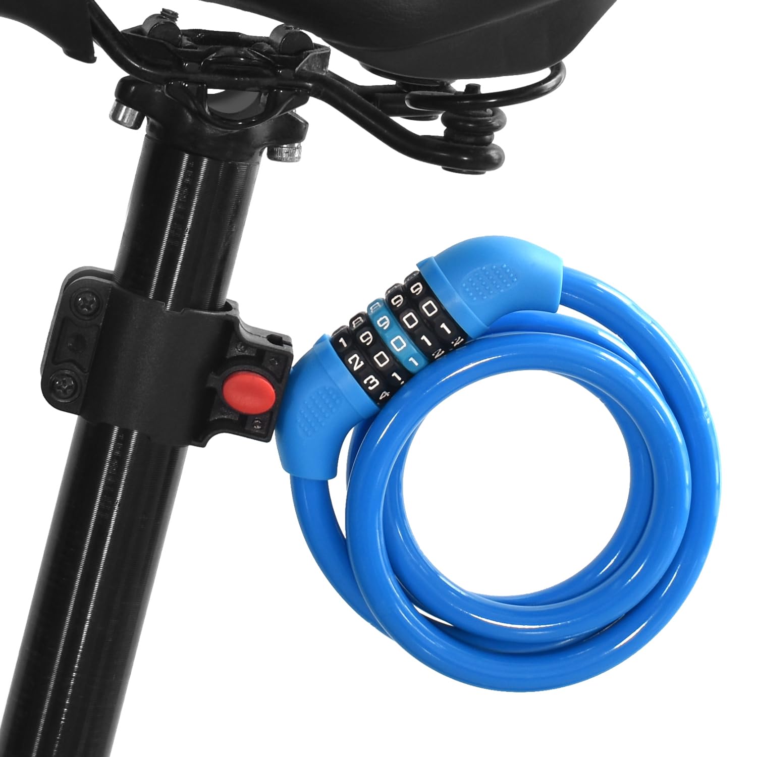 OMOMOAKARI Bicycle Key Dial Lock 5 Digit Wire Lock 1200mm