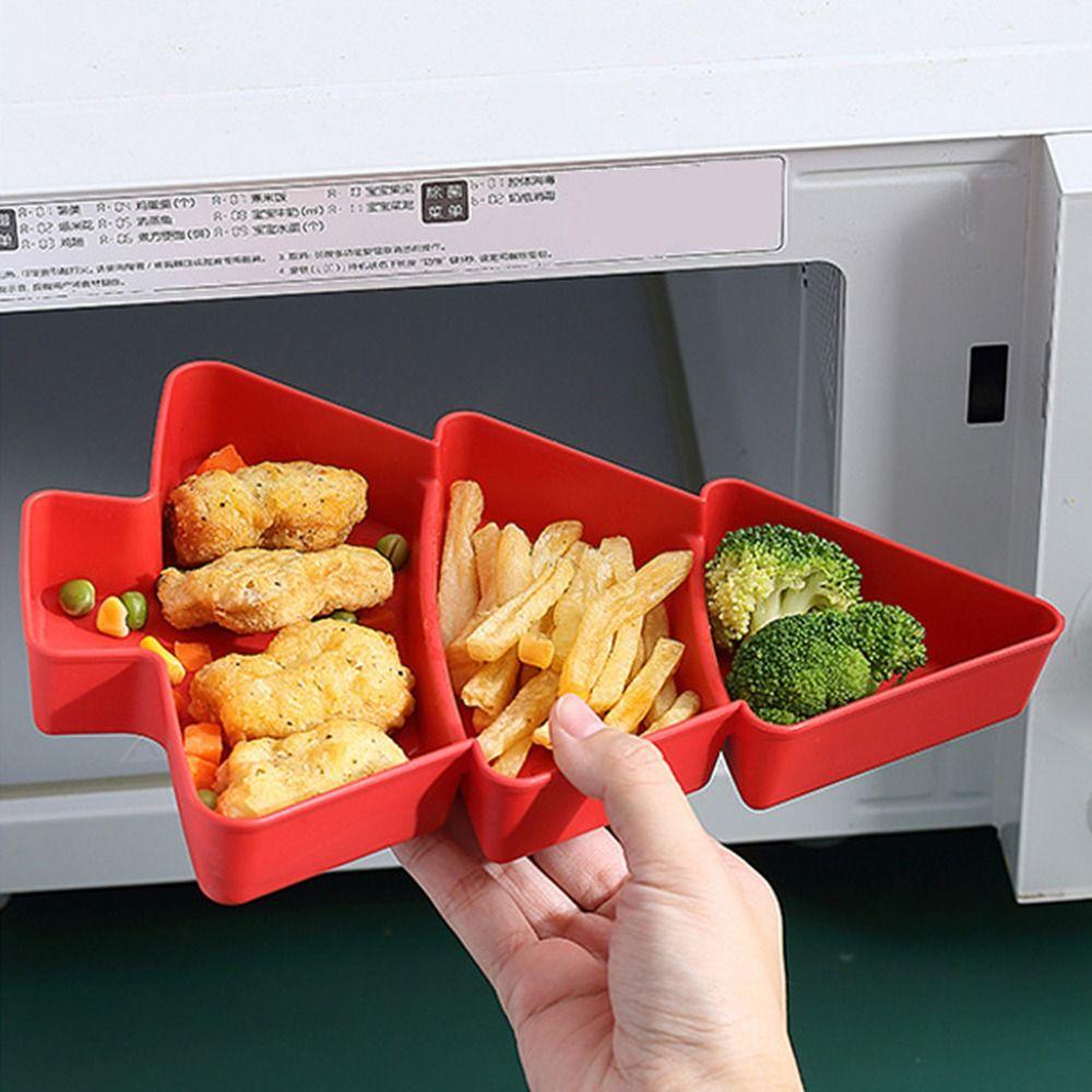 Plastic Nuts Dry Fruits Plate Christmas Tree Shape Lazy Snack Box Candy Dish Dessert