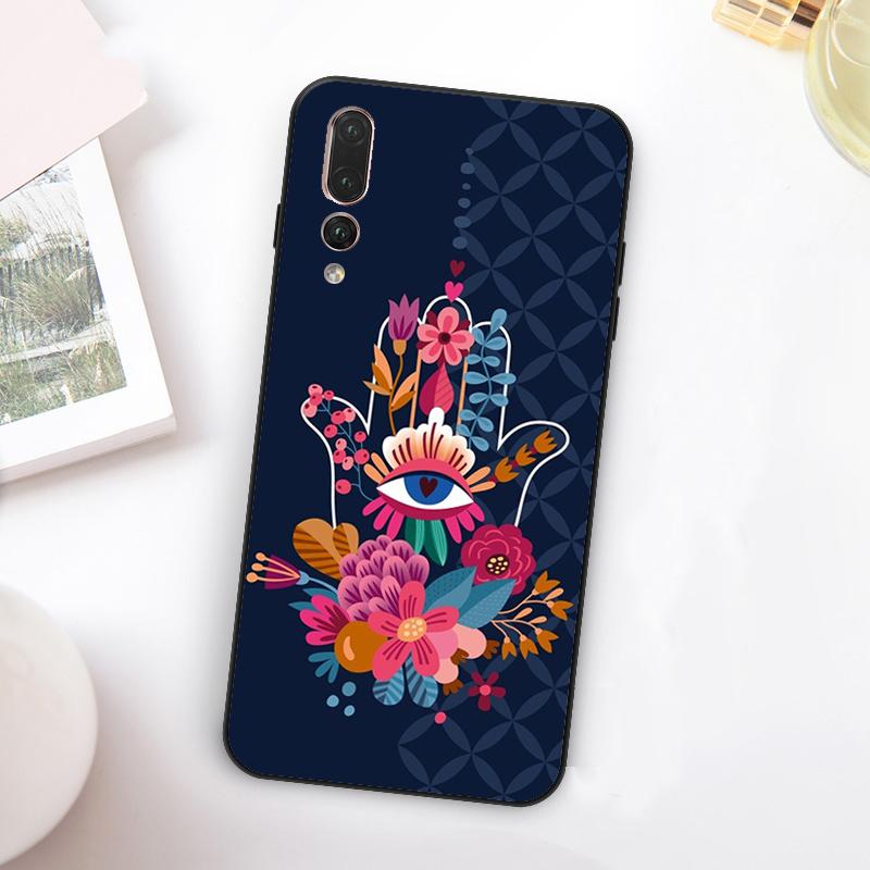 Hamsa Hand Of Fatima For Huawei Nova 11 10 9 SE Y70 Y60 Y90 Y61 Y91 Y73 Y72 12i 11i 8i P30 P40 Lite P60 Pro Case