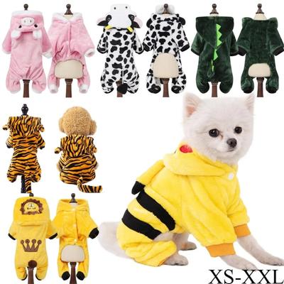 Ropa de Invierno Cálida para Perros Ropa para Mascotas para Perros Pequeños Medianos Chihuahua Teddy Cachorro Gato Disfraz de Dinosaurio Sudaderas para Perros Mascota