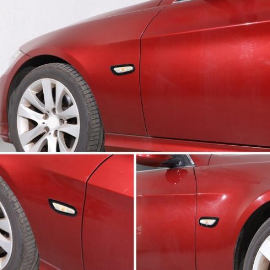 Glossy Black Side Turn Signal Light Trim Sticker For BMW 3 Series E90 E91 05-12