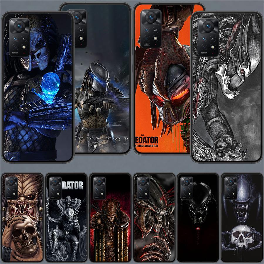 Alien Predator Phone Case For Redmi 13C 14C Note 14 13 Pro Plus 5G Clear Capa 12 12C 10A 10C 10 9A 9C 9T 9 8 Pro Cover TPU Shell