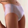 Women's Ultra-thin Mask Panties No Trace Ice Silk Panties Women's Mid-waist Triangular Pants M-XL