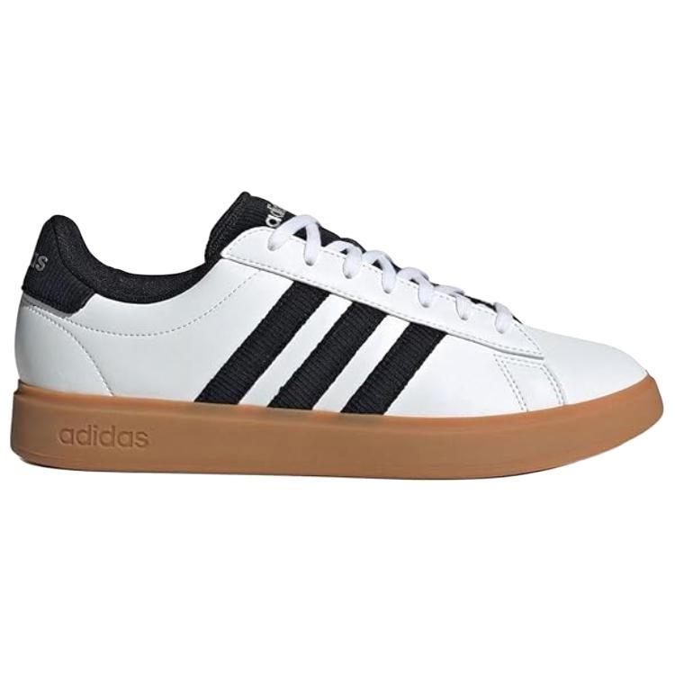 Adidas Grand Court 2.0 Comfortable Versatile Low-Top Skate Shoes Men Sneakers White Black IH4804