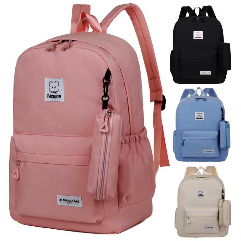 Travel Minimalist Style Large Capacity Backpack Wear Resistant Student Schoolbag
