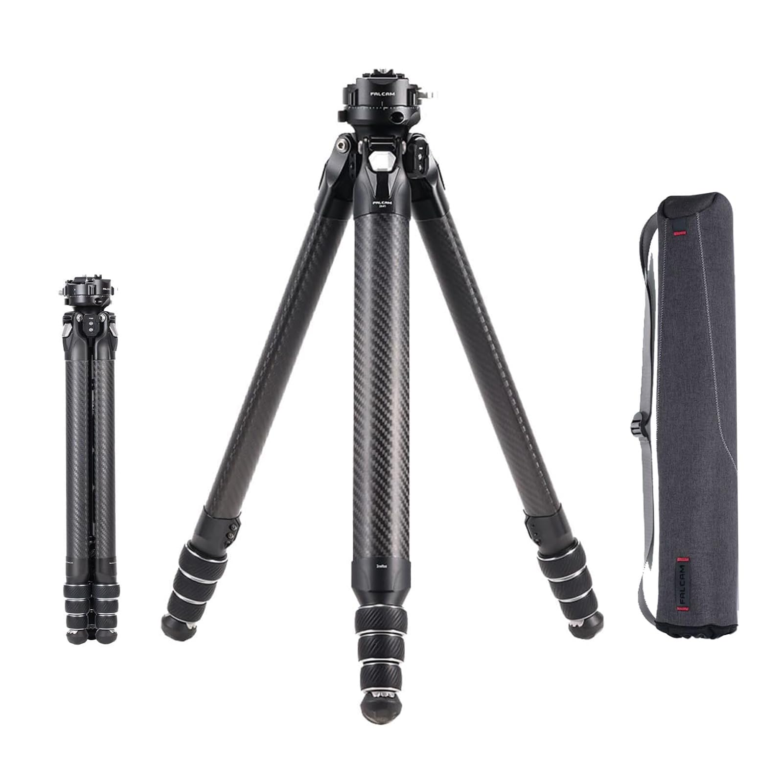 

Falcam TreeRoot F38 Pro Карбоновий штатив для подорожей із швидким замком, з кульовою головкою 5 кг F22 та отвором для ремінця, для бездзеркальних камер та відеокамер, 61 дюйм, 360°