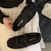 Fashion Elegant Lace Mesh Design Brand Ballet Flats Women Sweet Bow Round Toe Mary Jane Shoes Fashion Comfortable Summer Casual Shoes