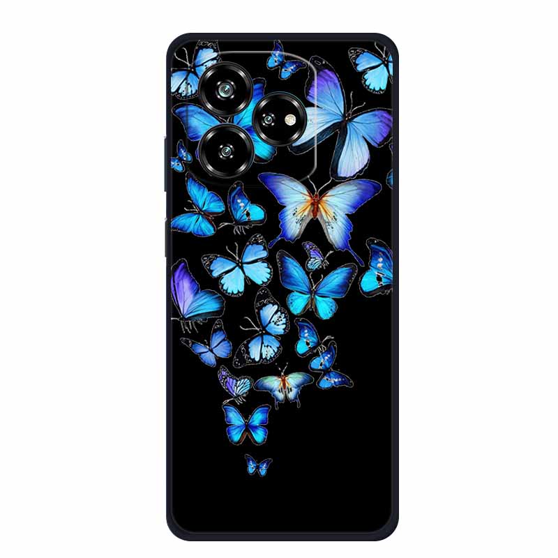 Funda For ZTE Axon 60 Lite Case Cute Cartoon Cat Black Silicone Soft Phone Case For ZTE Blade V60 Axon 60 Back Cover Case 60lite