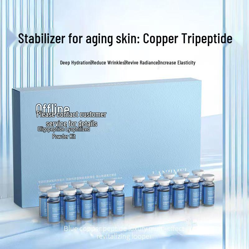 Beauty Salon Blue Copper Peptide Microneedle Acne Repair Set - 80,000 Activity Polypeptide Freeze-Dried Powder