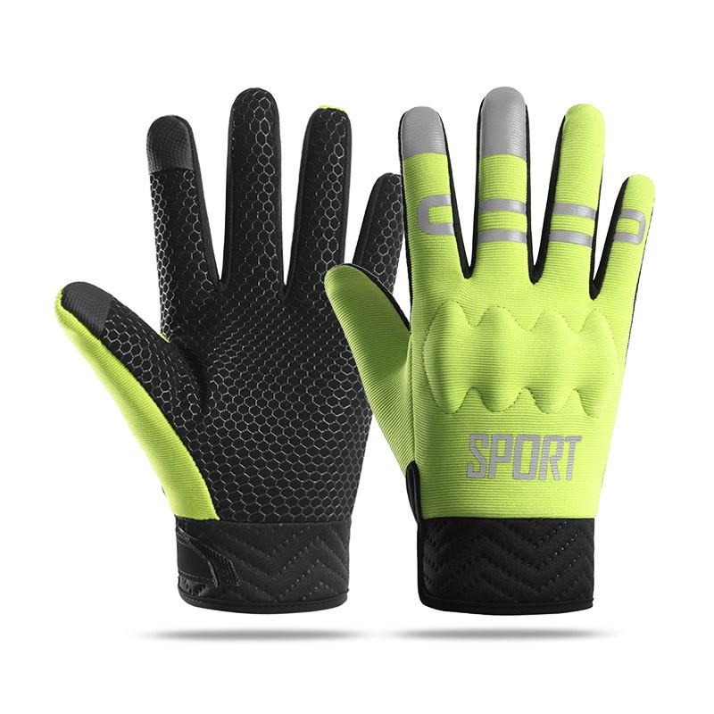 Warm Fleece Lined Full Finger Gloves Men Women Winter Cycling Driving Touchscreen Compatible Anti-Slip Reflective