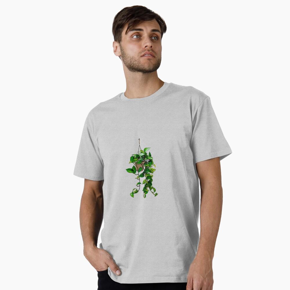 

Hanging Pothos Plant Casual Tshirt Mens and Womens Luxury Brand Top M