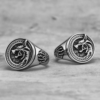 Viking Wizard Wolf Paw Stal nierdzewna Pierścienie męskie Punk HipHop Unikalne Trendy dla mężczyzn Biżuteria motocyklowa Kreatywność Prezent