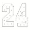 2 Stück DIY 73cm Digitales Licht mit Weißem Licht 3D KT-Platte Digitales Modell Geburtstag, Jubiläumsparty Dekoration, 18 Jahre, 20 Jahre