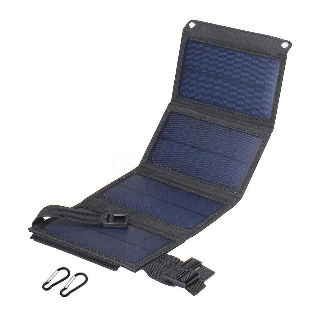 USB Solar Panels 20W Emergency Phone Charger Camping Hiking Backpacking Climbing Power Bank Sunlight Charging Plate
