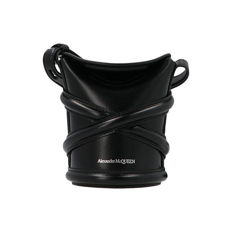 

Alexander McQueen Модна шкіряна сумка-відро на магнітній застібці Жіноча сумка через плече Чорна 682683-1YBA7-1000 Basic Set (Bag+Dust Bag)