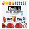 Mini Fruit Bars, Variety Pack, Mango & Blueberry, 10 Bars, 0.7 Oz (20 G) Each