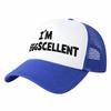 Foam Mesh I'M EGGSCELLENT Trucker Cap Curved Brim Snapback Cap Fashion Golf Hat  For Men Women
