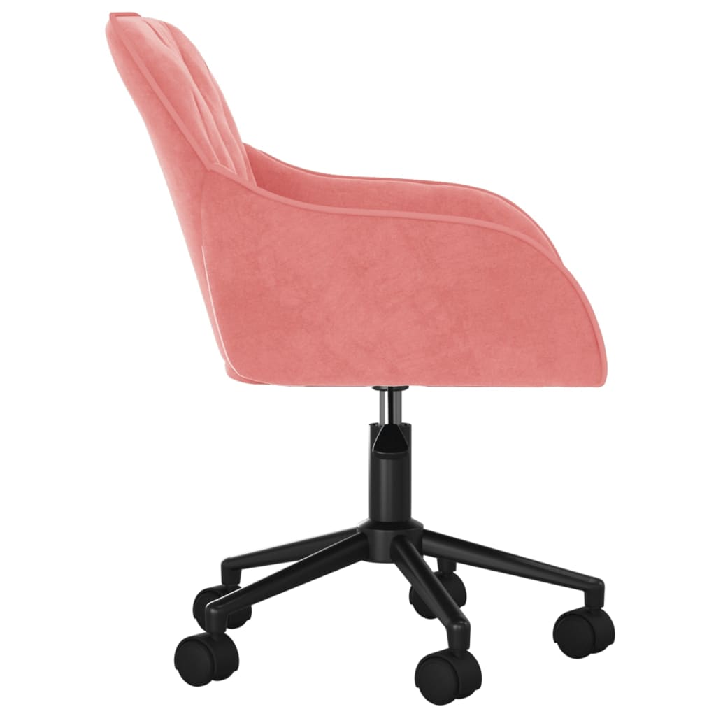 Dining Room Chairs 2 Pcs Swivel Pink Velvet