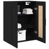 Wall Mounted Cabinet in Black Oak Effect 69.5 x 34 x 90 cm