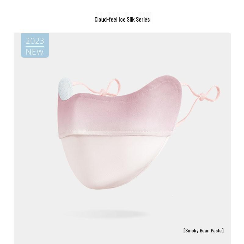 

Women s Ice Silk UV Protection Face Mask - Breathable Nylon with Blush Gradient