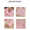 Girls' Fashion Two-Piece Set - Winter-Spring Children's Sweet Pink Check Sleeveless Top + Short Skirt Set