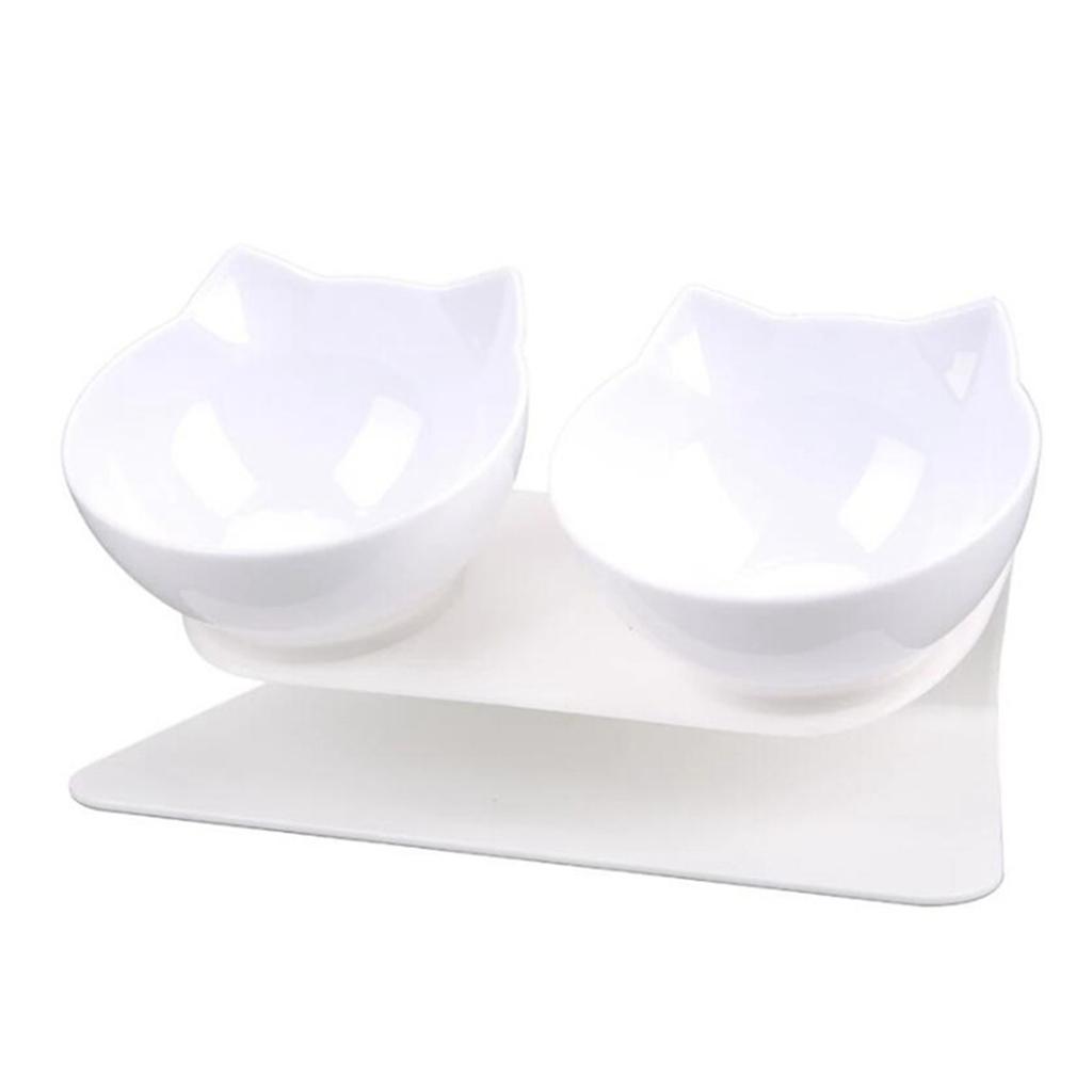 1pc  Anti slip dual cat bowl, dog bowl with holder, pet feeding, cat water bowl, cat food, pet bowl, dog feeder