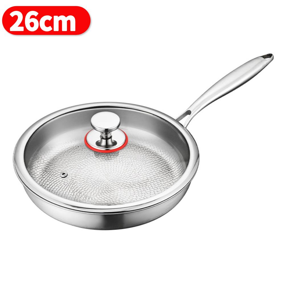 26/28/30 см Титановая сковорода Сковорода с антипригарным покрытием Кухонная посуда Без покрытия Рисунок ковки Сковороды для стейков Кухонные сковороды С/БЕЗ крышки