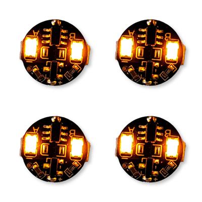 Set mit 4 doppelt leuchtenden und durch Knopfzellen betriebenen magnetischen Miniatur-Glühwürmchen-Lichtern für Kunststoff, blinkend, (CR927 Kompatibel), Schalten,