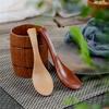 Natural Wooden Rice Spoon with Nonslip Handle Ergonomic Kitchen Utensil For Cooking Serving Heat Resistant Cutlery