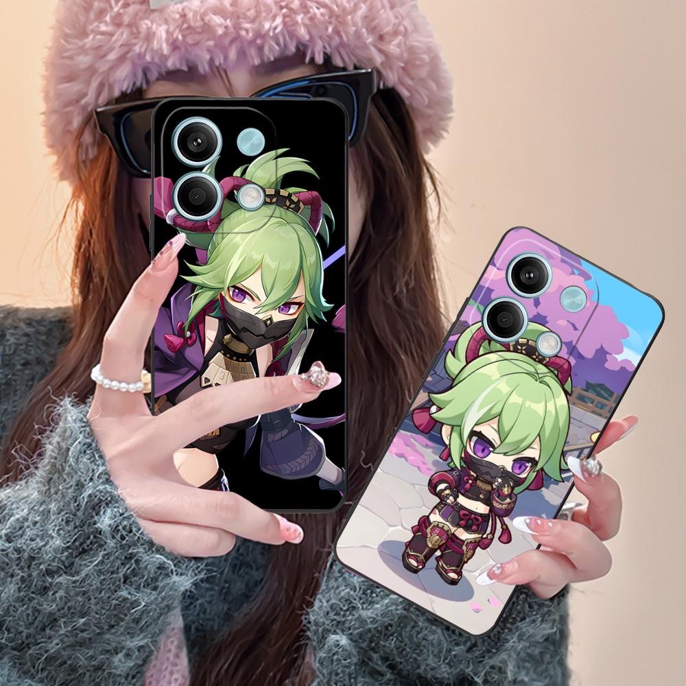 Game GI Kuki Shinobu Mobile Phone Case for Xiaomi Redmi 15 14 13 12 A5 3 2 1 C Plus 4G 5G Colorful Printing Cover Luxury Cover