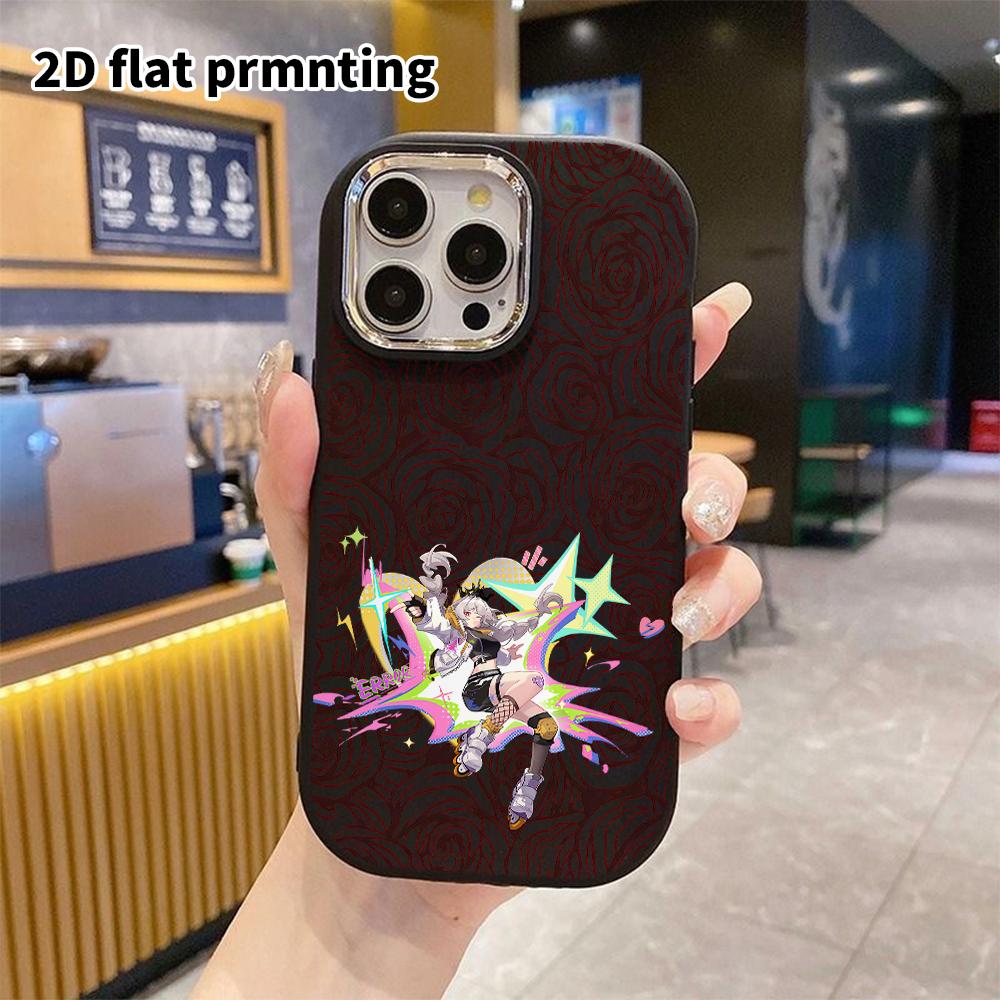 Phone Case: 2D Flat Design Suitable for iPhone 18 17 16 15 14 13 Pro Protective Case, Couple Style, Roller-skating Girl, Christmas and Halloween Gifts
