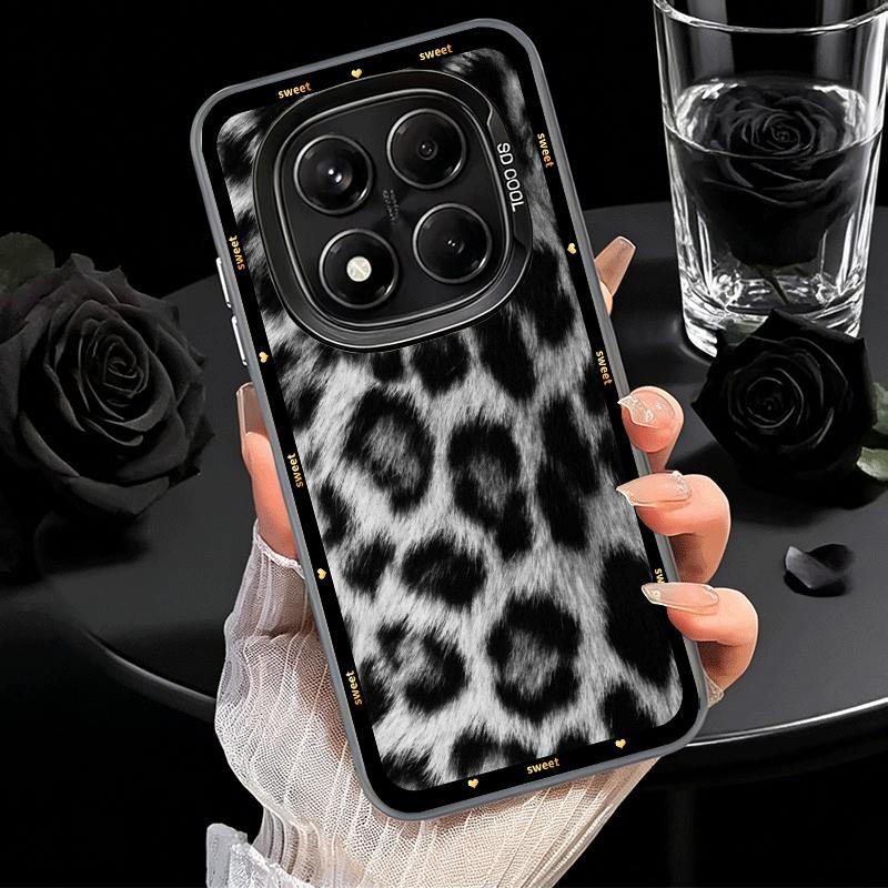 Coque de téléphone souple à imprimé léopard doux et tendance pour Xiaomi Redmi Note 13 14 15 Pro Plus 12S 12 11S 11 11T 10S 10 Housse antichoc Ba