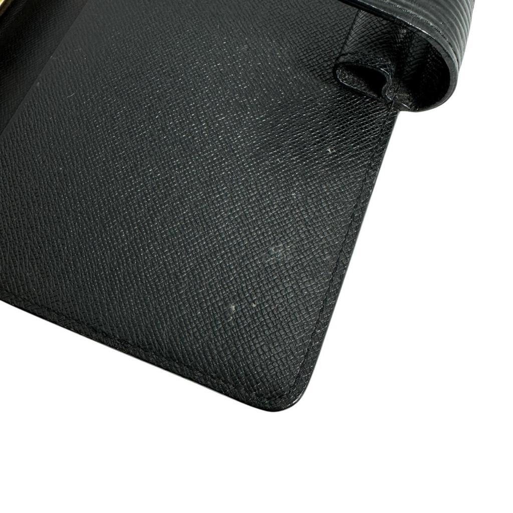 Louis Vuitton Epi Agenda MM Notebook Cover Epi Leather Noir Mens R20042 Used