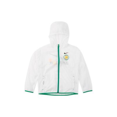 Jaqueta Infantil com Capuz Estampada com Padrão de Desenho Animado de Letras Jaquetas Infantis Branco FJ7238-100