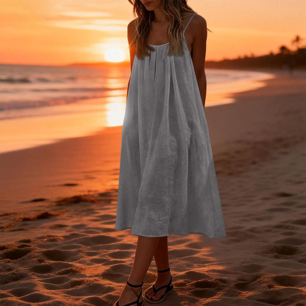 Women's Backless Strapless Dresses, Backless Loungewear Dress, Sleeveless, House Dress, Long Dress With Back Bow