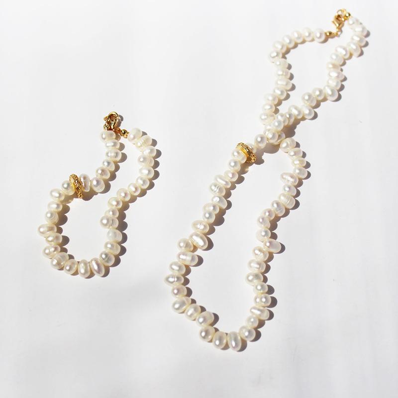 

Французское элегантное ретро-инопланетное ожерелье с пресноводным жемчугом средневековой текстуры, женский браслет из лавового жемчуга