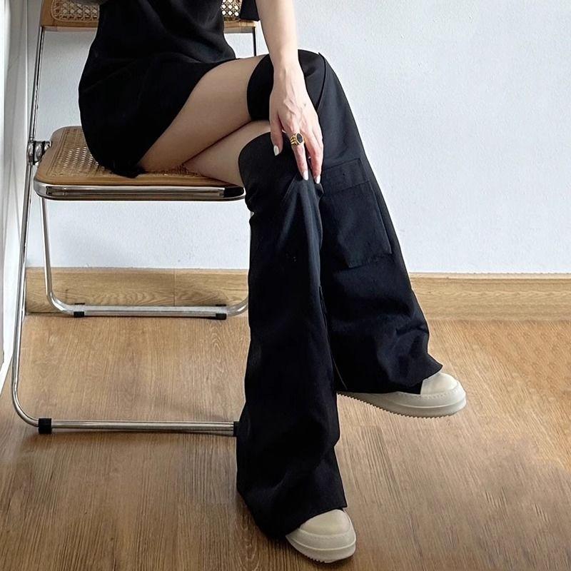 Ro Pants Boots Women's Platform Boots Small Tall Boots Removable Two Through Knee Boots Pocket Canvas Shoes
