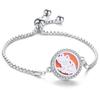 Crystal Rhinestone Aromatherapy Tree of Life Bracelet - Adjustable Titanium Steel with Essential Oil Compartment.