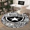 1PC round rug Shield With Star Emblem Printed Round Area Rug ,Rug For Home Office, Round Chair Rug, Decorative Carpet Fan gifts Christmas gift