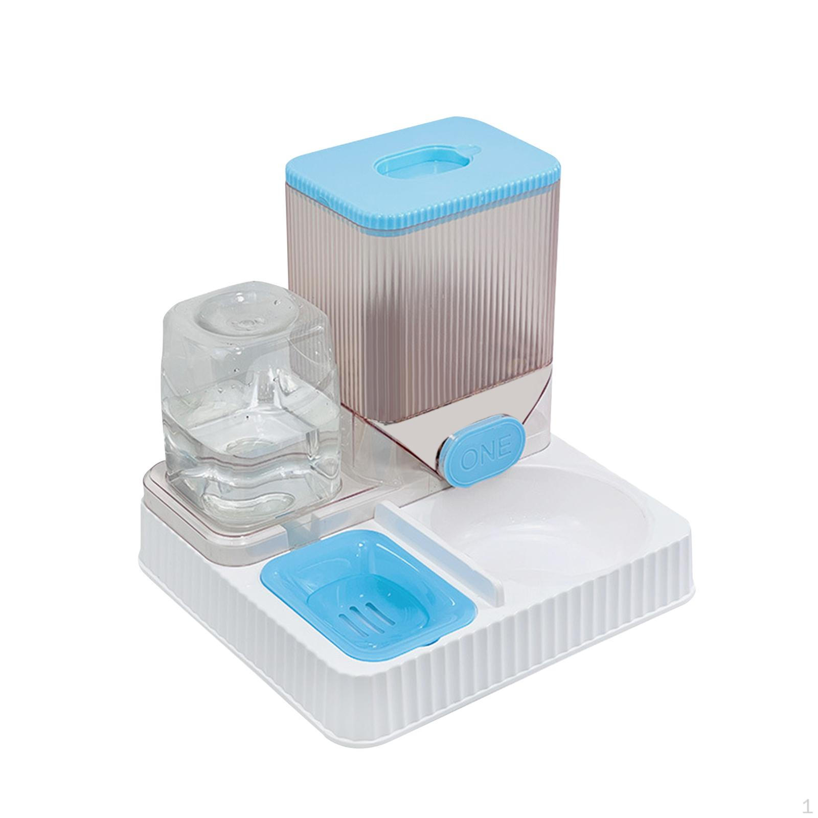 

Автоматическая поилка для домашних животных 2 в 1 для маленьких и средних собак, котят, для использования в помещении Blue without Bowl