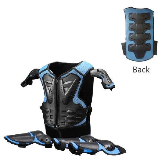 Youth Children Motocross Body Protective gear Vest armor ATV Dirt Bike suits Chest Spine Knee Elbow Guard Sports Equipment