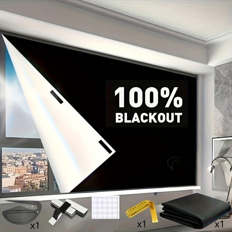 1 Packung 100% Verdunklungsvorhangstoff, thermoisoliert, sichtschutzbietend und vollständig lichtundurchlässig, einfach zu installieren und zu schneiden